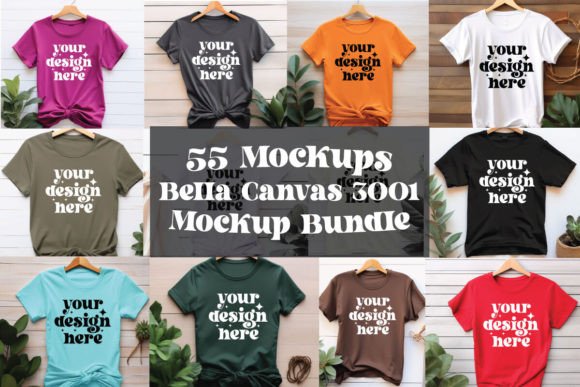 Download Bella Canvas 3001 Mockup Bundle - Bella canvas Collection
