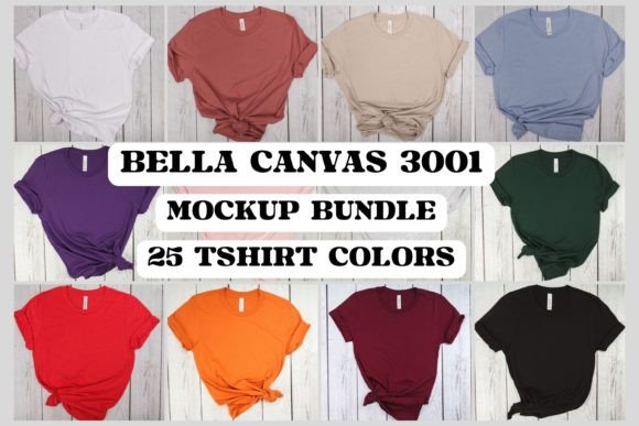 Download Bella Canvas 3001 Mockup Bundle Flat Lay - Bella canvas Collection