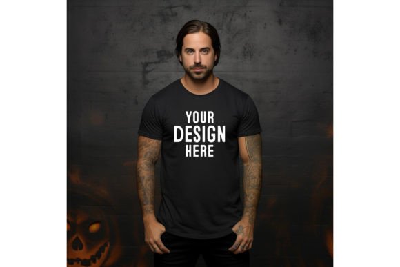 Download Man Halloween Blank Tshirt Mockup - Premium Resources
