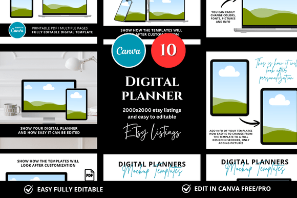 Download 10 Digital Planner Etsy Mockup - Etsy mockup Collection
